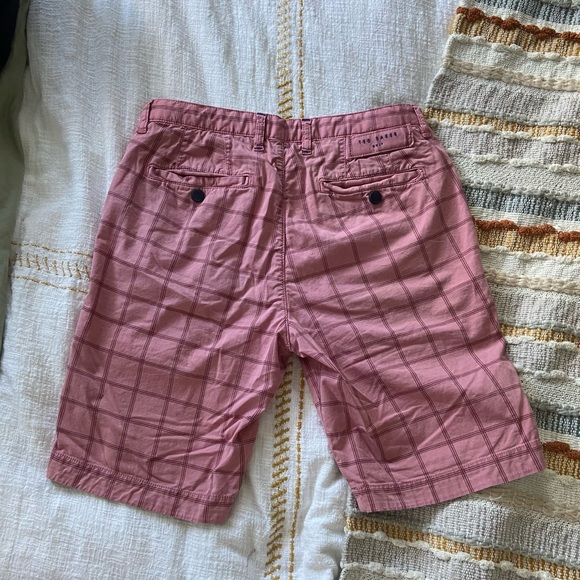 Ted Baker Pink Plaid Shorts - Picture 3 of 9